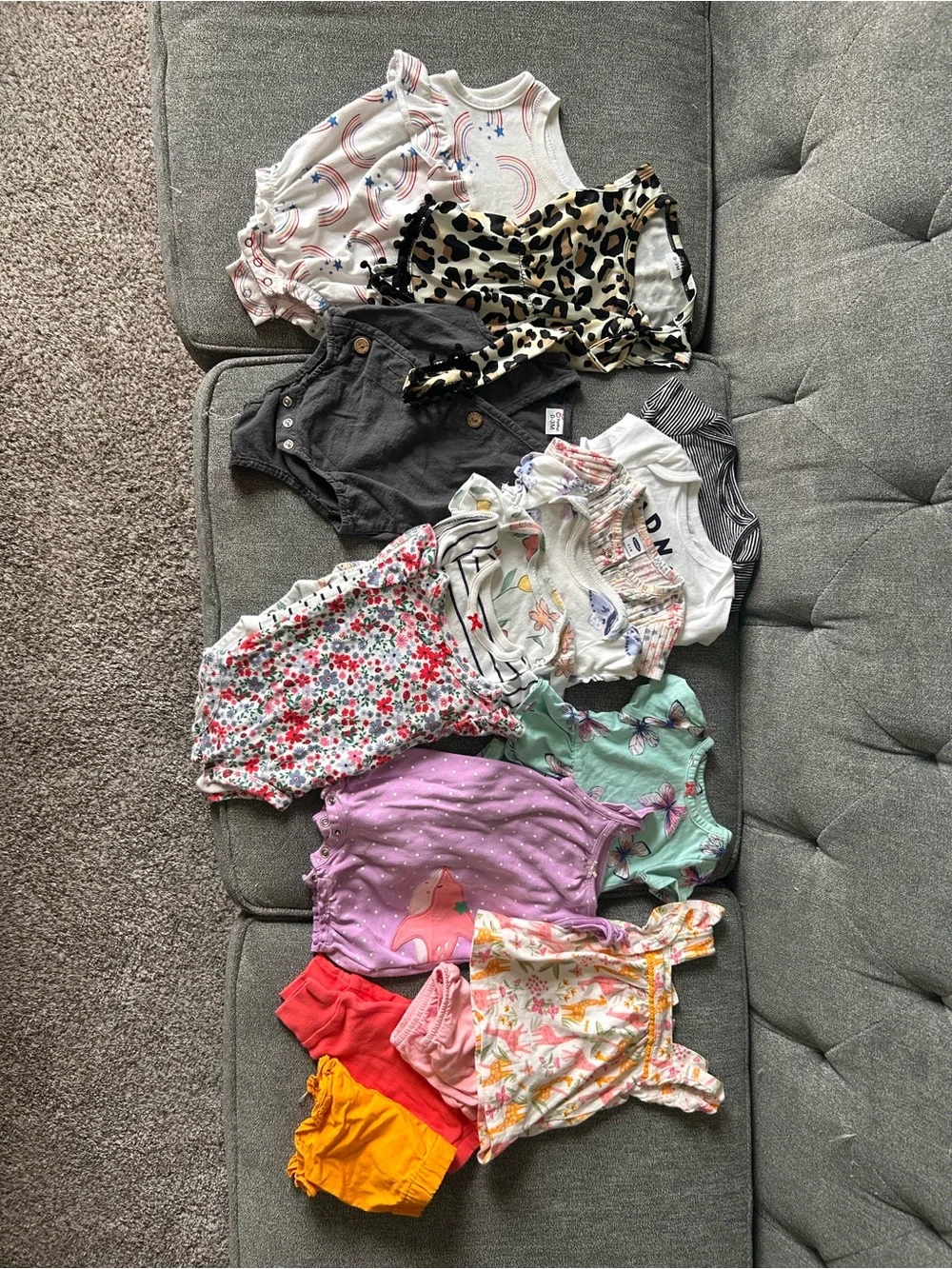Mixed Baby Girl Lot - Floral, Leopard, Purple & More Size 0-3 month